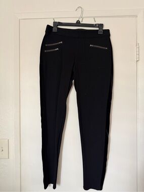 INC International Concepts Black Stretch Skinny Cropped Pants -10